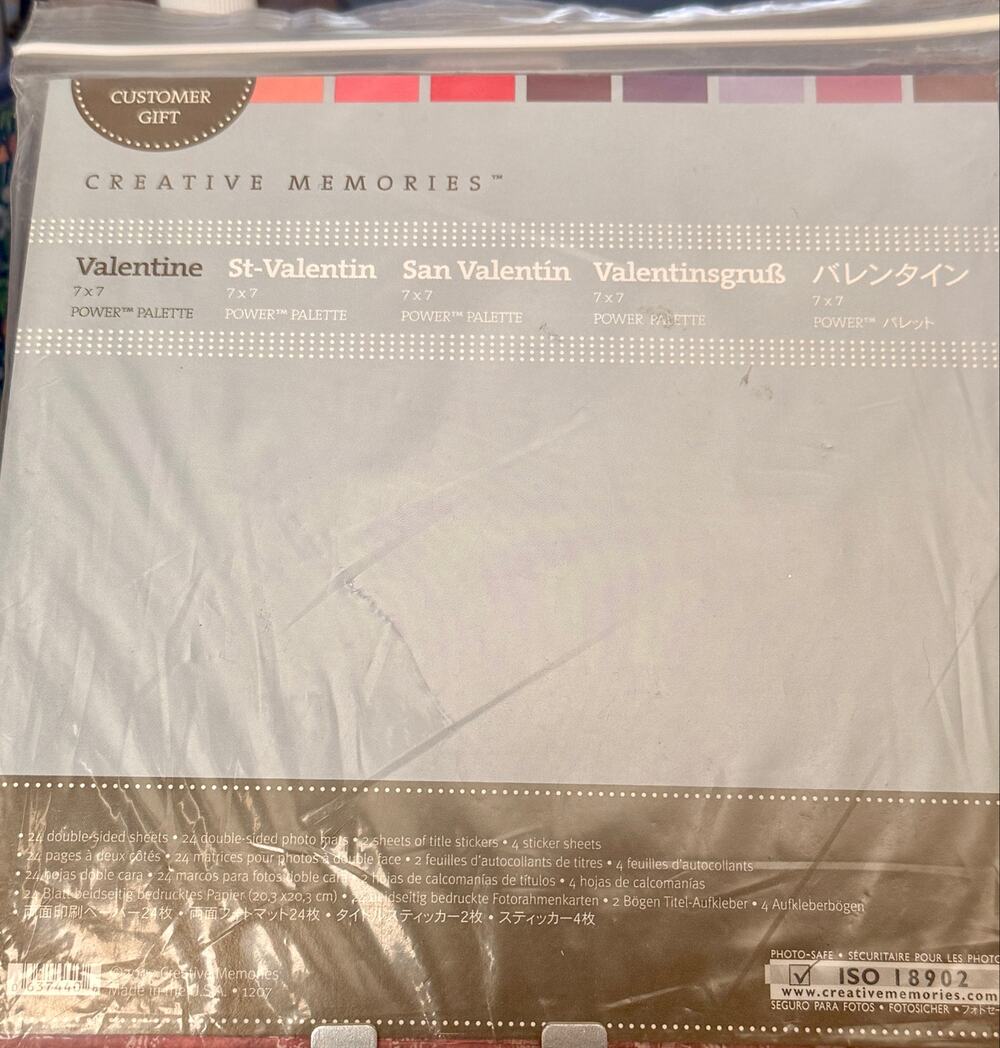 Creative Memories Valentine Power Palette 7x7